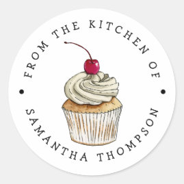 From the Kitchen Of Cupcake Custom Classic Round Sticker