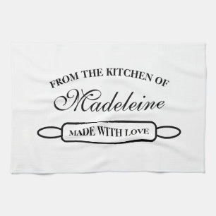 From the kitchen of elegant made with love custom tea towel