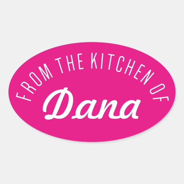 From The Kitchen Of Oval Sticker (Front)