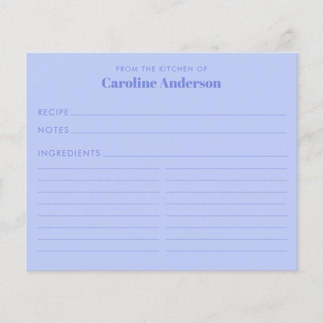 From The Kitchen of Personalised Purple Recipe  (Front)