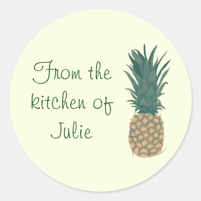 From the Kitchen of Pineapple Lid Stickers (Front)