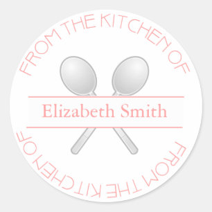 From The Kitchen Of: Pink Stickers