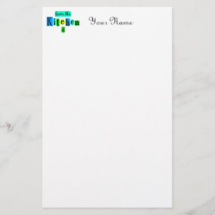 From the Kitchen of Retro Blues Custom Stationery