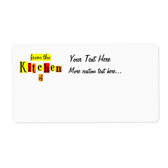 From the Kitchen of Retro Custom Shipping Labels