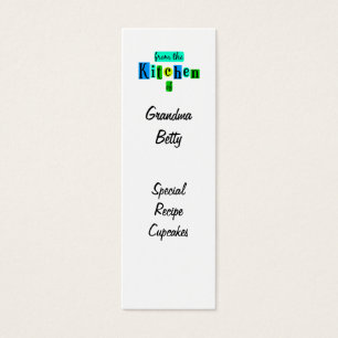 From the Kitchen of Retro Custom Skinny Recipe Tag