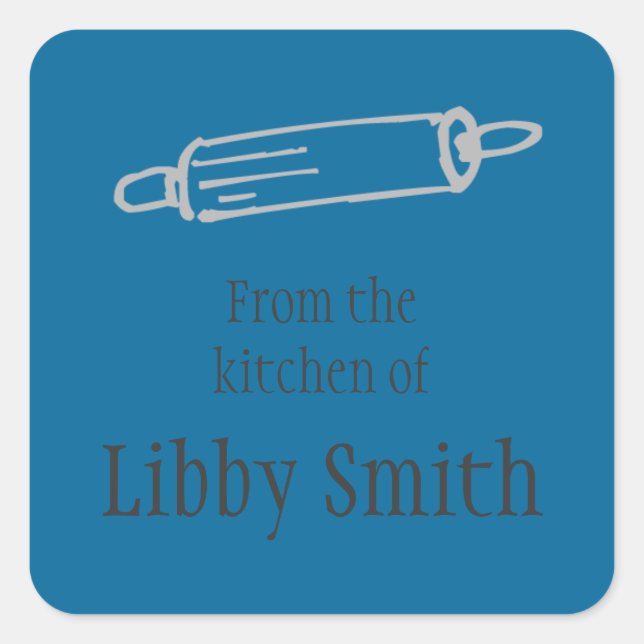 "From The Kitchen Of" Rolling Pin Stickers (Front)