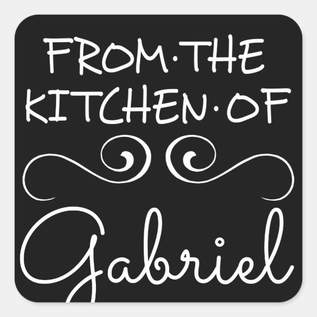 From The Kitchen Of Square Sticker (Front)