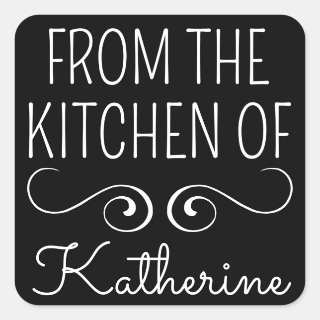 From The Kitchen Of Square Sticker (Front)