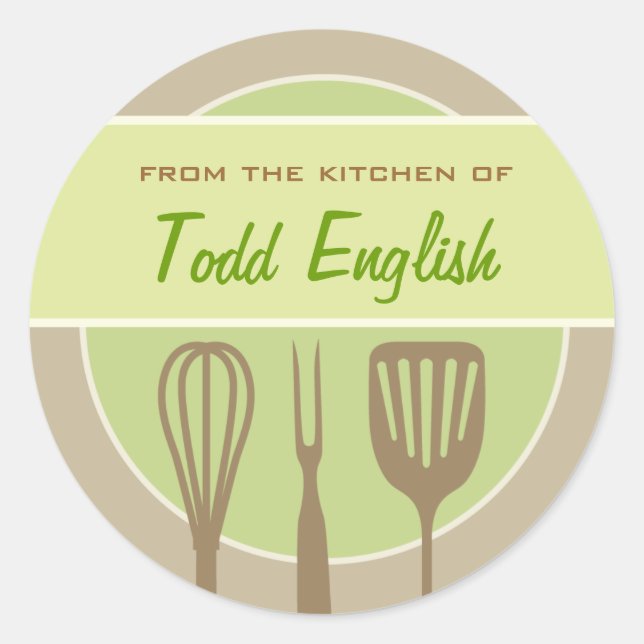 "From the kitchen of" stickers (Front)