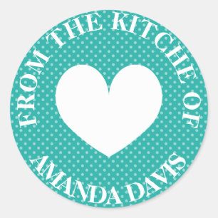 From the kitchen of stickers   turquoise blue