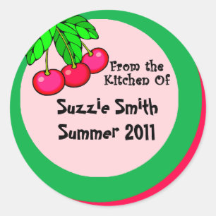 From the Kitchen of with Cherries Canning Labels