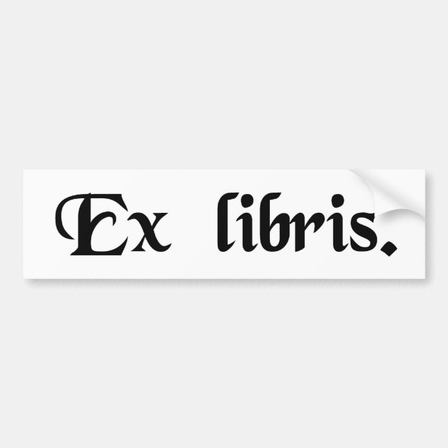 From the Library. Bumper Sticker (Front)