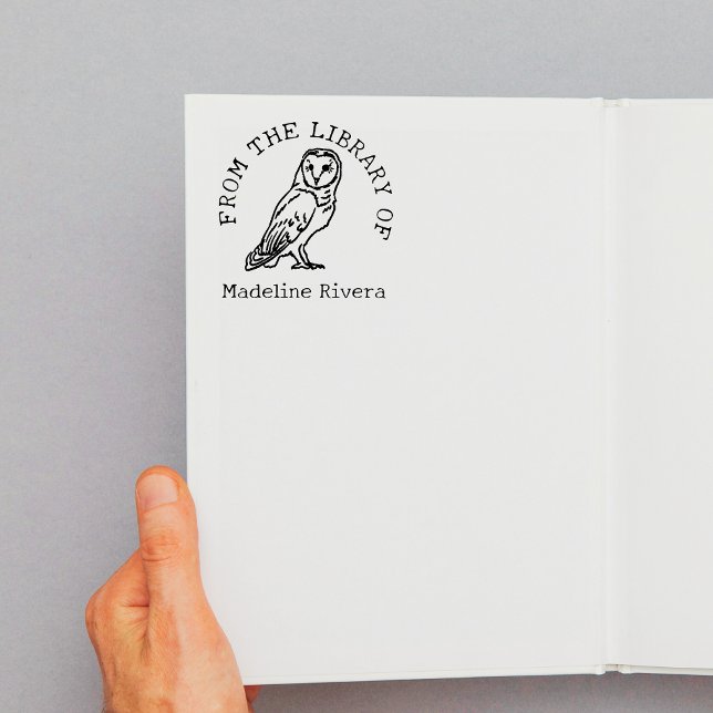 From the Library of Barn Owl Book Rubber Stamp (From The Library of Barn owl )