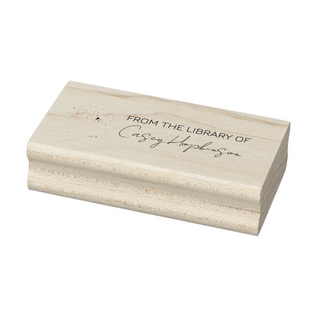 From the Library of Book plate modern Rubber Stamp (Stamp)