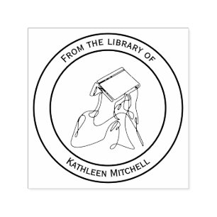 From The Library of Book Stamp Funny Sleeping Lady