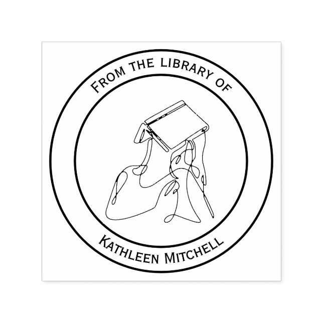 From The Library of Book Stamp Funny Sleeping Lady (Design)