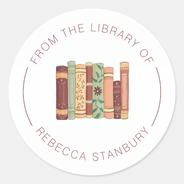 From the Library of Bookplate Classic Round Sticker (Front)