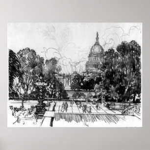 From the Library of Congress Steps - Joseph Pennel Poster