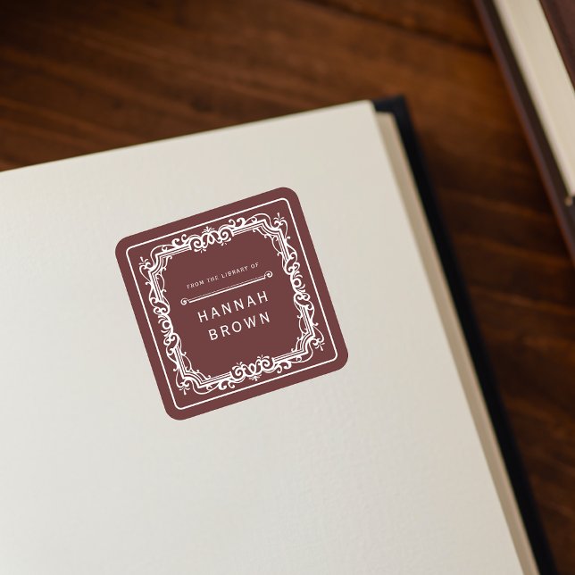 From The Library Of Elegant Bookplate Sticker (Creator Uploaded)