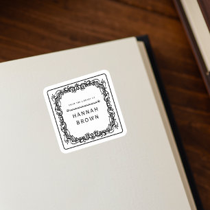 From The Library Of Elegant Bookplate Sticker