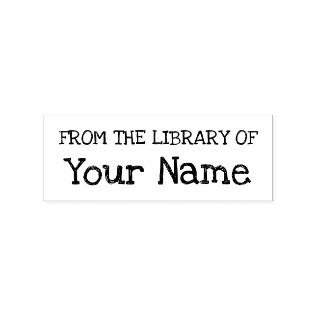 From the Library Of Kids Name Rubber Stamp (Imprint)