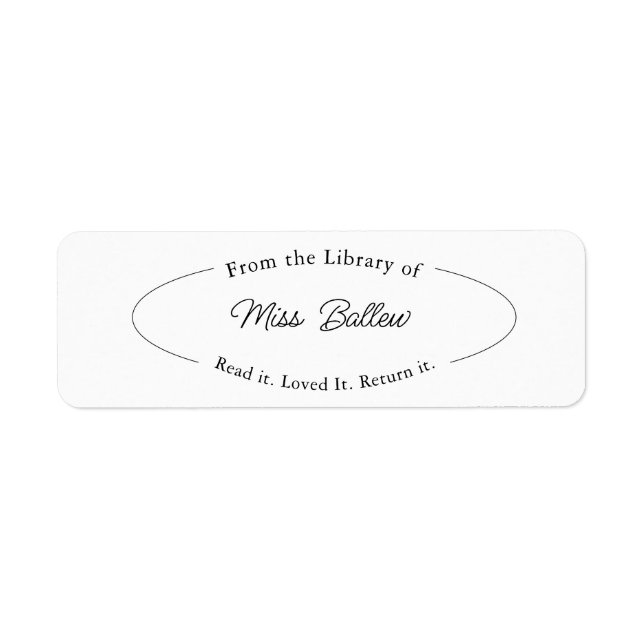 From the Library of Labels, Library Stickers (Front)