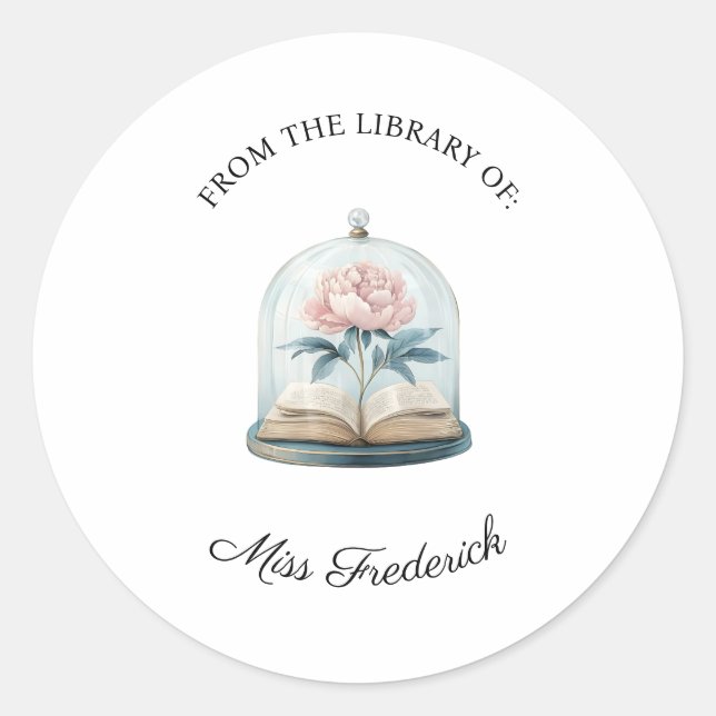 From the Library of Labels, Teachers Classic Round Sticker (Front)