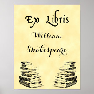 From the Library of Old Books Custom Poster