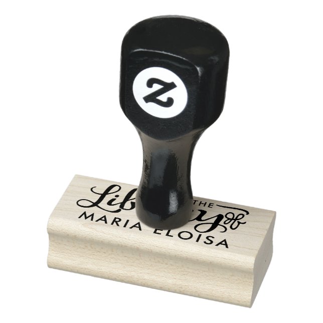 From the library of - Personalised rubber stamp (Stamp)