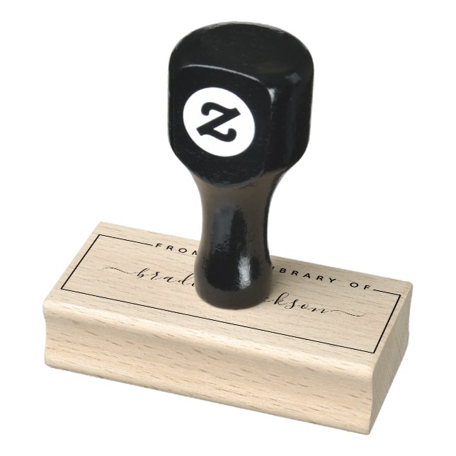 From The Library Of Simple Handwritten Script Name Rubber Stamp (Stamp)