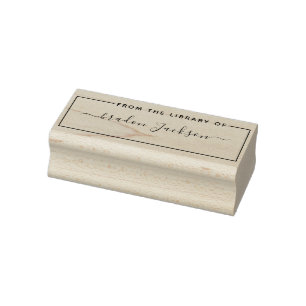 From The Library Of Simple Handwritten Script Name Rubber Stamp