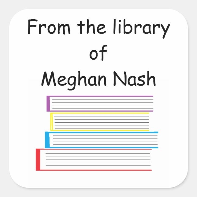 "From the library of..." Stickers (Front)