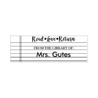 From the Library of- Teacher stamp