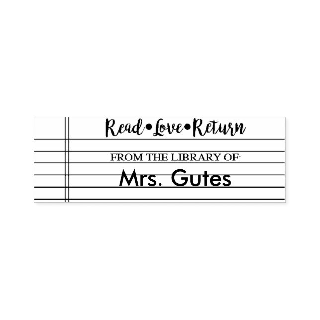From the Library of- Teacher stamp (Design)