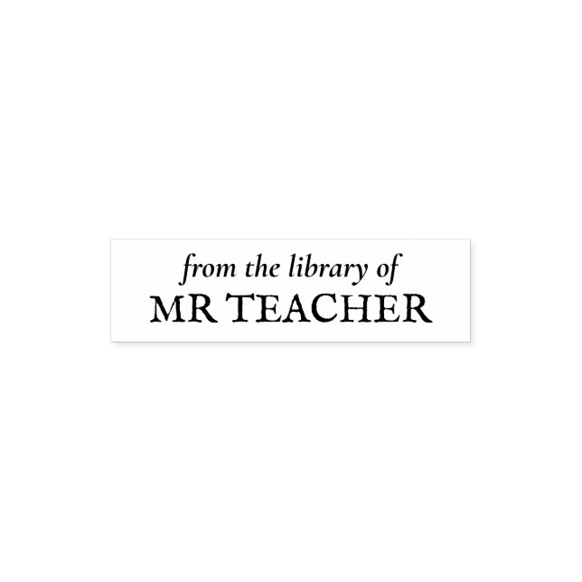 From the Library of Teacher Stamp (Design)