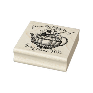 From the Library of Teapot Custom Rubber Stamp