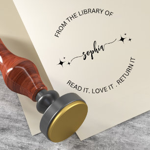 From the library of This Book Belongs To Custom Nm Self-inking Stamp