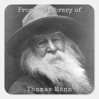 From the Library of Walt Whitman Bookplate Sticker