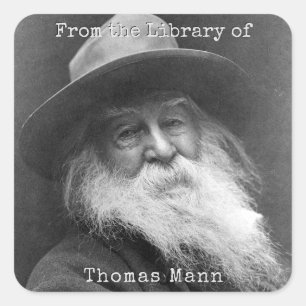 From the Library of Walt Whitman Bookplate Sticker
