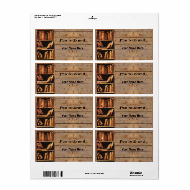 From the Library of (your name) (Full Sheet)