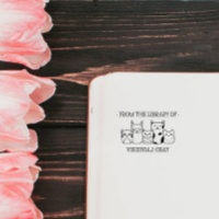 FROM THE LIBRARY OF YOUR NAME DOODLE CUTE CATS