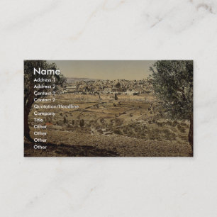 From the Mount of Olives, general view, Jerusalem, Business Card