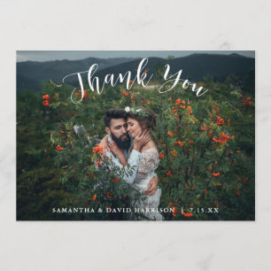 From the Mountains Wedding Thank You Flat Card