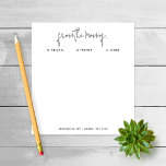 "From the Mum of" Note to School Notepad<br><div class="desc">These notepads will make a perfect gift or addition to your desk.  Customise the notepad with your children's names and your contact info at the bottom.  Use the Customise feature to change the font or layout of the text.</div>
