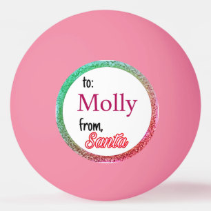 From the North Pole Santa glow in the dark Ping Pong Ball