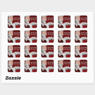 From the North Pole With Love - Santa Claus Square Sticker