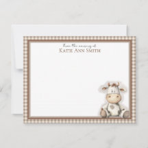 From the Nursery Of Baby Shower Thank You Notecard