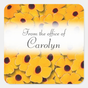 From the office of custom yellow flower stickers