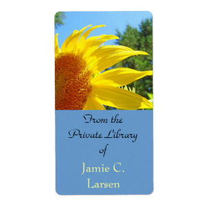 From the Private Library of Book Tag Labels Flower