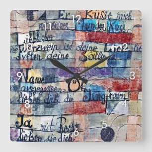 From the Song of Songs, Klee Square Wall Clock